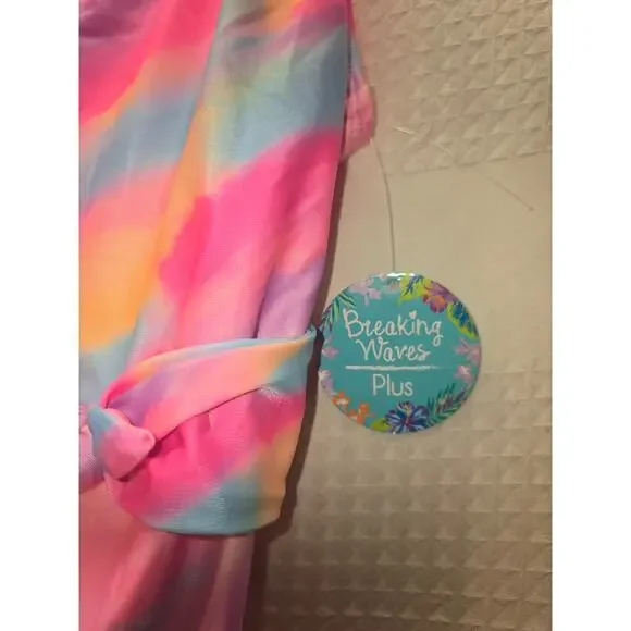 Breaking Waves Girls Size 10 One Piece Swimsuit Rainbow Swim BathingSuit 7316 - Picture 3 of 6
